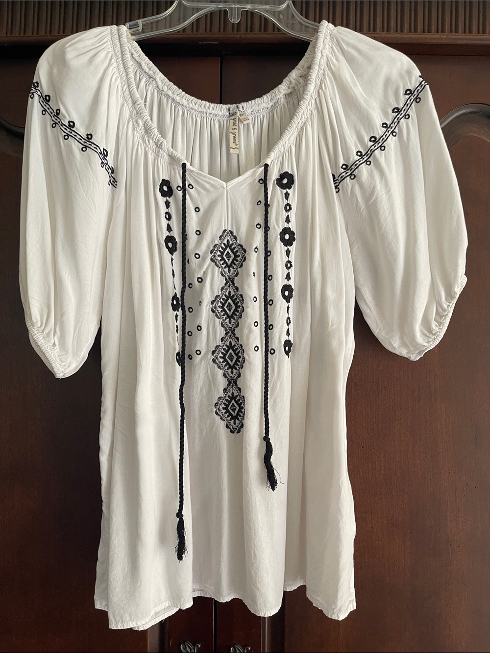 Grand & Greene White Gauze Top